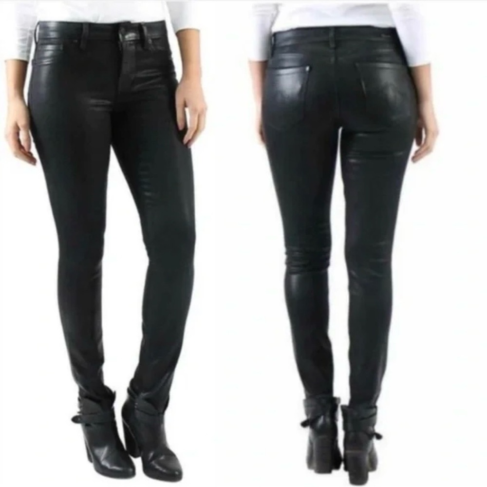 Level 99 Black Coated Jeans